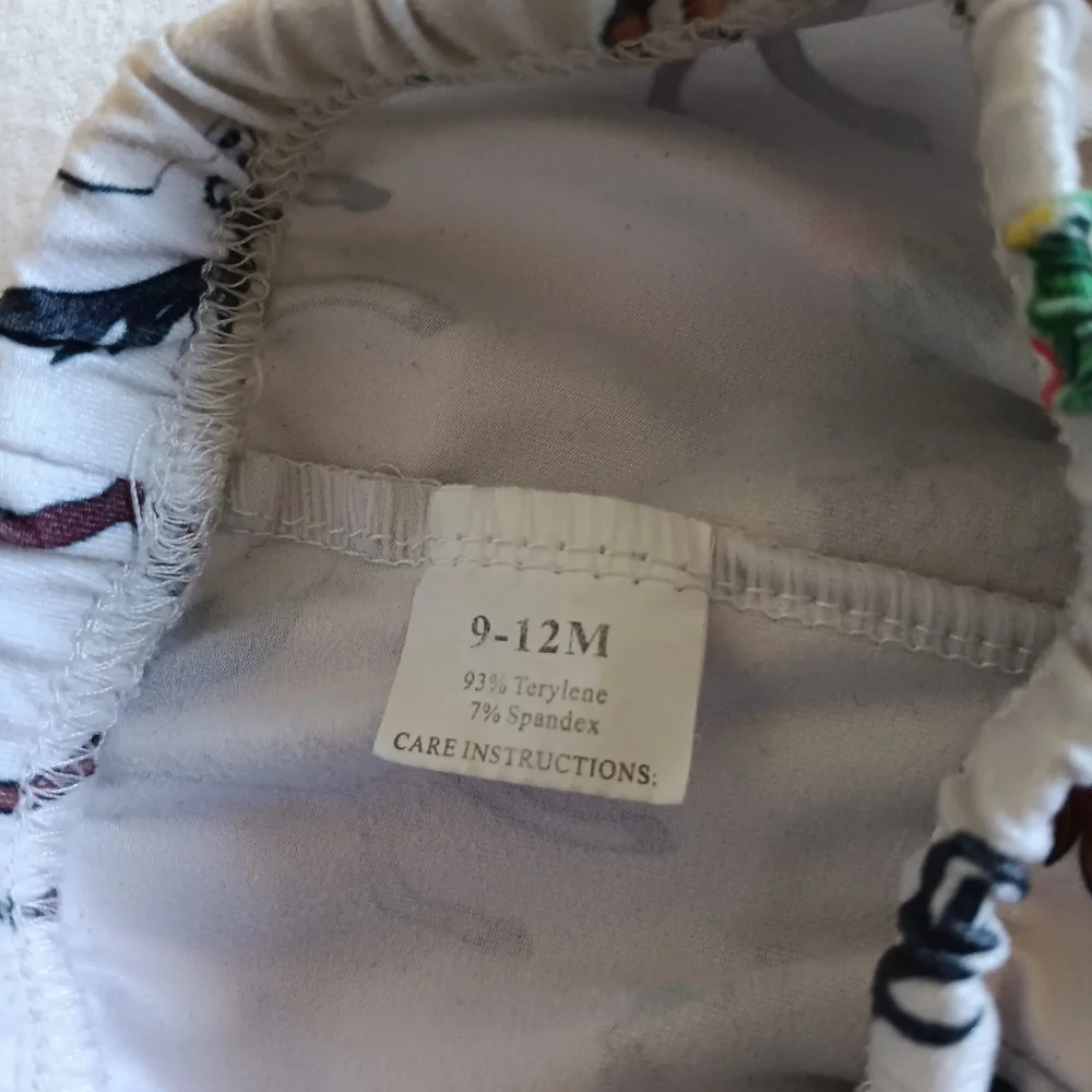 Kids Sz9-12M Leggings with Colorful Horse Print